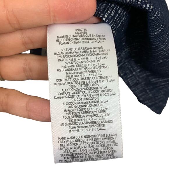 BCBGMaxazria Navy Melis Patchwork Dress - Picture 6 of 10